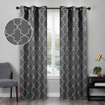 Imperial Trellis Washable Room Darkening Blackout Curtains, Set of 2