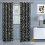 Imperial Trellis Washable Room Darkening Blackout Curtains, Set of 2