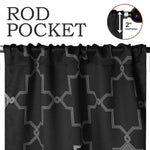 Imperial Trellis Washable Room Darkening Blackout Curtains, Set of 2
