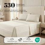 530 Thread Count Egyptian Cotton Sateen Bed Sheet Set