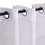 Jackson Striped Sheer Window Curtain Panels, Set of 2