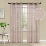 Jackson Striped Sheer Window Curtain Panels, Set of 2