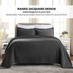 Paisley Cotton Bedspread Set Lightweight Jacquard Matelassé 3-Piece