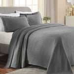 Paisley Cotton Bedspread Set Lightweight Jacquard Matelassé 3-Piece