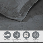 Paisley Cotton Bedspread Set Lightweight Jacquard Matelassé 3-Piece