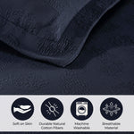 Paisley Cotton Bedspread Set Lightweight Jacquard Matelassé 3-Piece