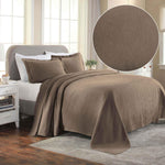 Paisley Cotton Bedspread Set Lightweight Jacquard Matelassé 3-Piece