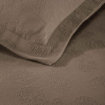 Paisley Cotton Bedspread Set Lightweight Jacquard Matelassé 3-Piece
