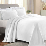 Paisley Cotton Bedspread Set Lightweight Jacquard Matelassé 3-Piece