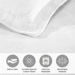 Paisley Cotton Bedspread Set Lightweight Jacquard Matelassé 3-Piece