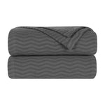 Superior Jena Cotton Textured Chevron Lightweight Woven Blanket