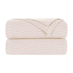 Superior Jena Cotton Textured Chevron Lightweight Woven Blanket