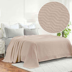 Superior Jena Cotton Textured Chevron Lightweight Woven Blanket