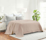 Superior Jena Cotton Textured Chevron Lightweight Woven Blanket
