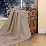 Superior Jena Cotton Textured Chevron Lightweight Woven Blanket
