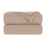 Superior Jena Cotton Textured Chevron Lightweight Woven Blanket