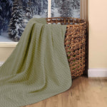 Superior Jena Cotton Textured Chevron Lightweight Woven Blanket