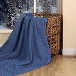 Superior Jena Cotton Textured Chevron Lightweight Woven Blanket