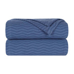 Superior Jena Cotton Textured Chevron Lightweight Woven Blanket