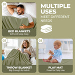 Superior Jena Cotton Textured Chevron Lightweight Woven Blanket