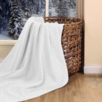 Superior Jena Cotton Textured Chevron Lightweight Woven Blanket