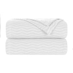 Superior Jena Cotton Textured Chevron Lightweight Woven Blanket
