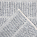 Superior Juno Cotton Blend Checkered Ribbed Border 3 Piece Towel Set