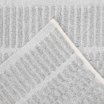 Superior Juno Cotton Blend Checkered Ribbed Border 3 Piece Towel Set