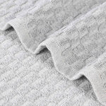 Superior Juno Cotton Blend Checkered Ribbed Border 3 Piece Towel Set