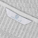 Superior Juno Cotton Blend Checkered Ribbed Border 3 Piece Towel Set