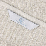 Superior Juno Cotton Blend Checkered Ribbed Border 3 Piece Towel Set