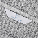 Cotton Blend Textured Checkered Bath Towel Set of 2