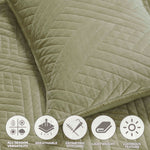 Superior Karina Cotton Velvet Lightweight Quilt and Pillow Sham Set