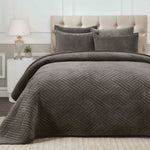 Superior Karina Cotton Velvet Lightweight Quilt and Pillow Sham Set