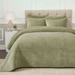 Superior Karina Cotton Velvet Lightweight Quilt and Pillow Sham Set