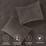 Superior Karina Cotton Velvet Lightweight Quilt and Pillow Sham Set