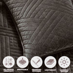 Superior Karina Cotton Velvet Lightweight Quilt and Pillow Sham Set