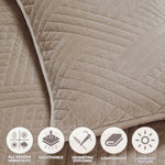 Superior Karina Cotton Velvet Lightweight Quilt and Pillow Sham Set