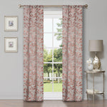 Leaves Machine Washable Room Darkening Blackout Curtains, Set of 2