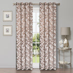Leaves Machine Washable Room Darkening Blackout Curtains, Set of 2