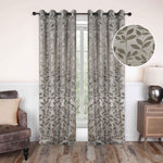 Leaves Machine Washable Room Darkening Blackout Curtains, Set of 2