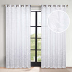 Blackout Curtains Leaves Pattern Room Darkening Grommet 2 Panels