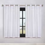 Blackout Curtains Leaves Pattern Room Darkening Grommet 2 Panels