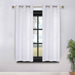 Blackout Curtains Leaves Pattern Room Darkening Grommet 2 Panels