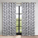 Blackout Curtains Leaves Pattern Room Darkening Grommet 2 Panels