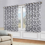 Blackout Curtains Leaves Pattern Room Darkening Grommet 2 Panels