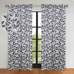 Blackout Curtains Leaves Pattern Room Darkening Grommet 2 Panels