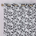 Blackout Curtains Leaves Pattern Room Darkening Grommet 2 Panels