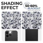 Leaves Room Darkening Washable Blackout Curtain Panels, Set of 2