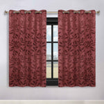 Leaves Room Darkening Washable Blackout Curtain Panels, Set of 2